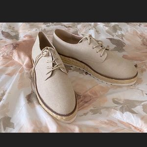 JustFab - Tan Teacher’s Pet platform shoes